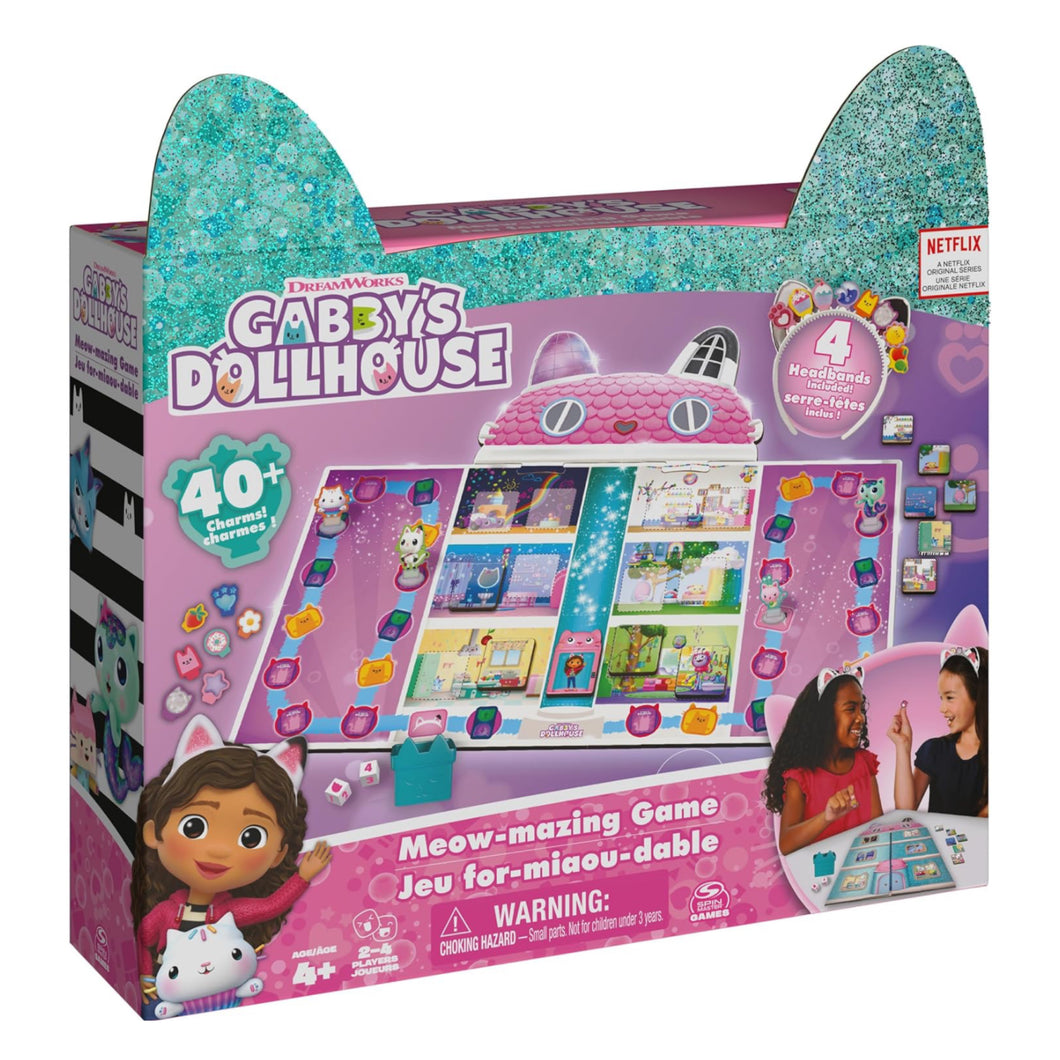 GABBY'S DOLLHOUSE Spin Master Games Meow-mazing Board Game